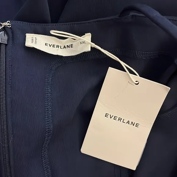 Everlane | New The Dream Everywhere midi dress Womens size 20 navy blue stretch