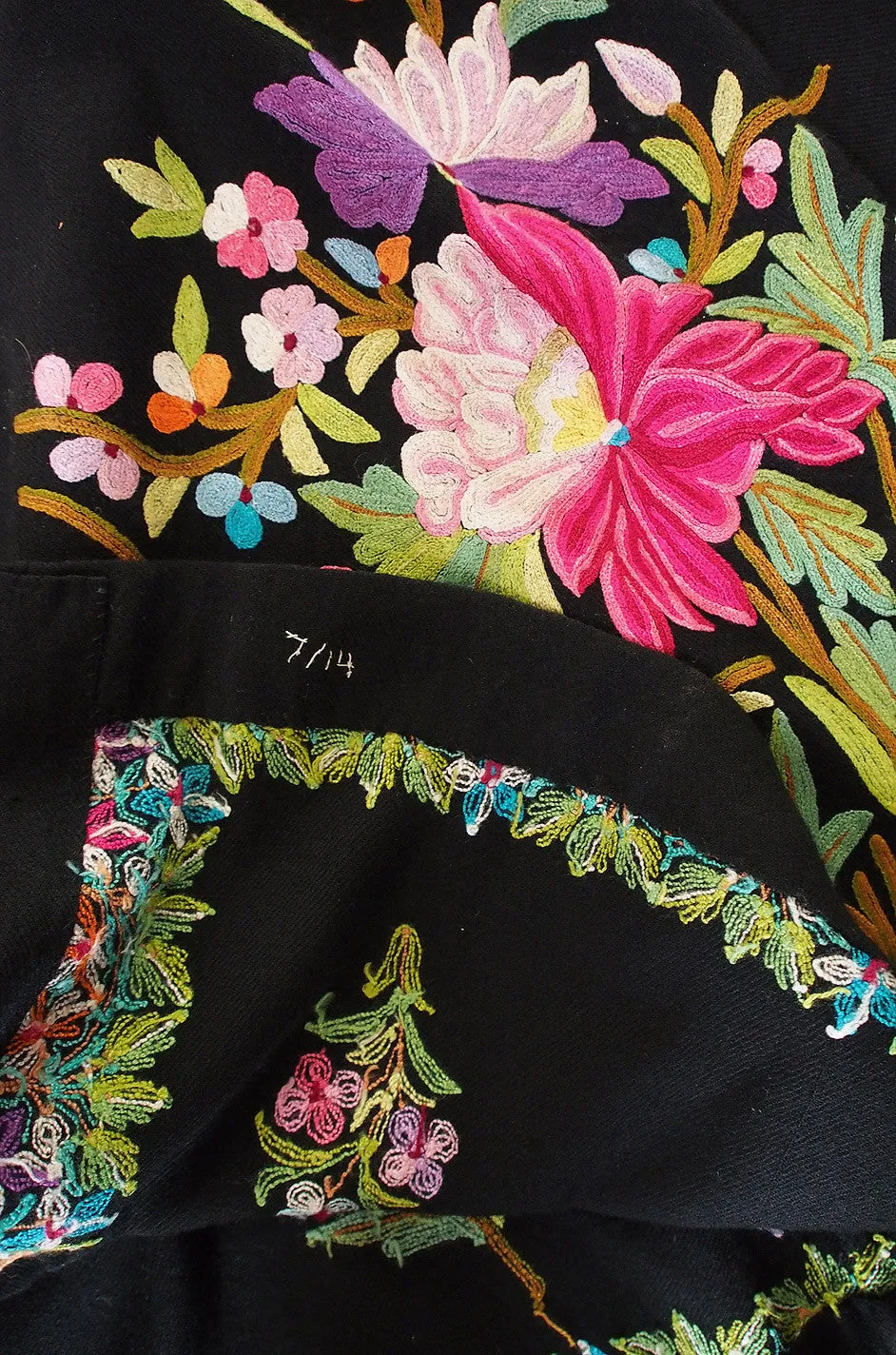 Exceptional Antique Hand Embroidered Coat or Gown