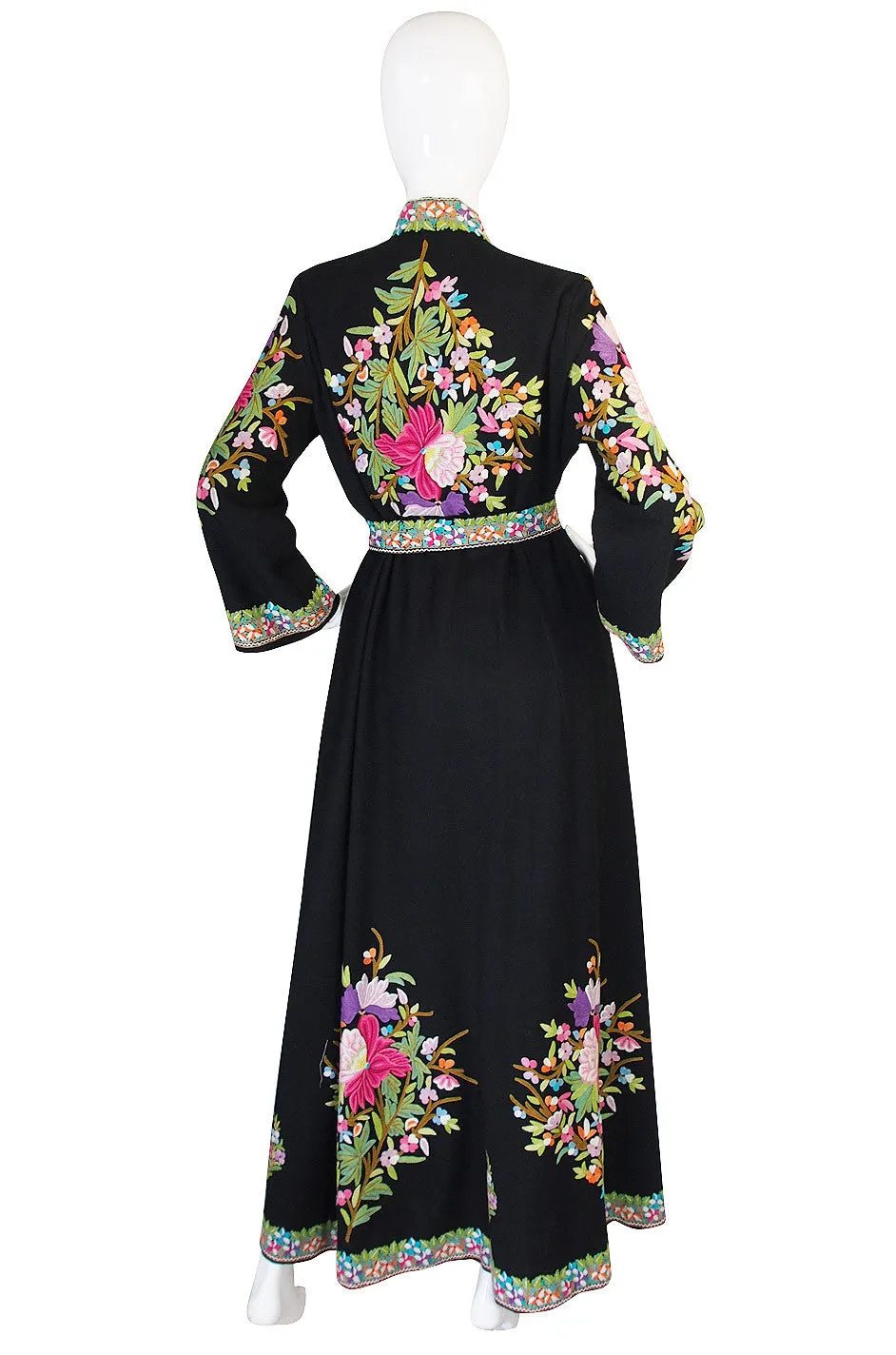 Exceptional Antique Hand Embroidered Coat or Gown