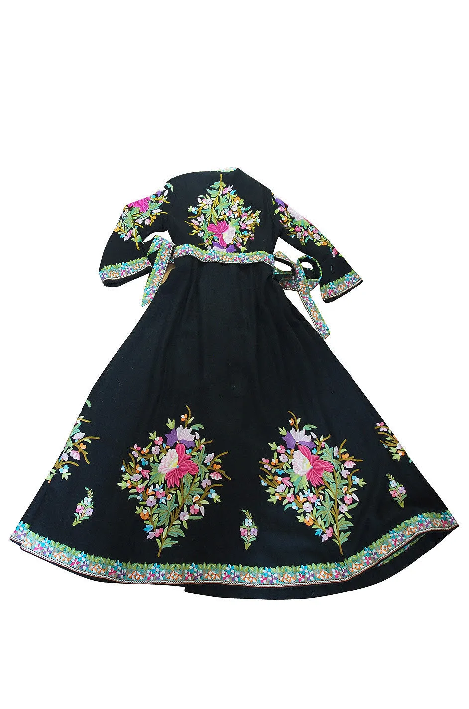 Exceptional Antique Hand Embroidered Coat or Gown