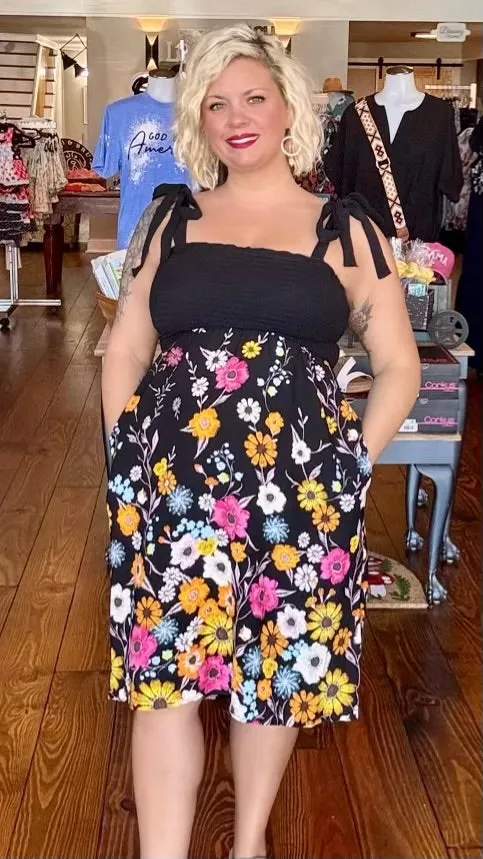 Field of Flowers Smocked Dress - Mommy & Me