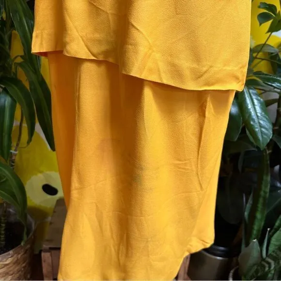 Fierce Plus Size Vintage 1980s Marigold Double Breasted Peplum Suit Midi Dress