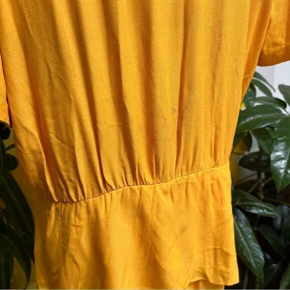 Fierce Plus Size Vintage 1980s Marigold Double Breasted Peplum Suit Midi Dress