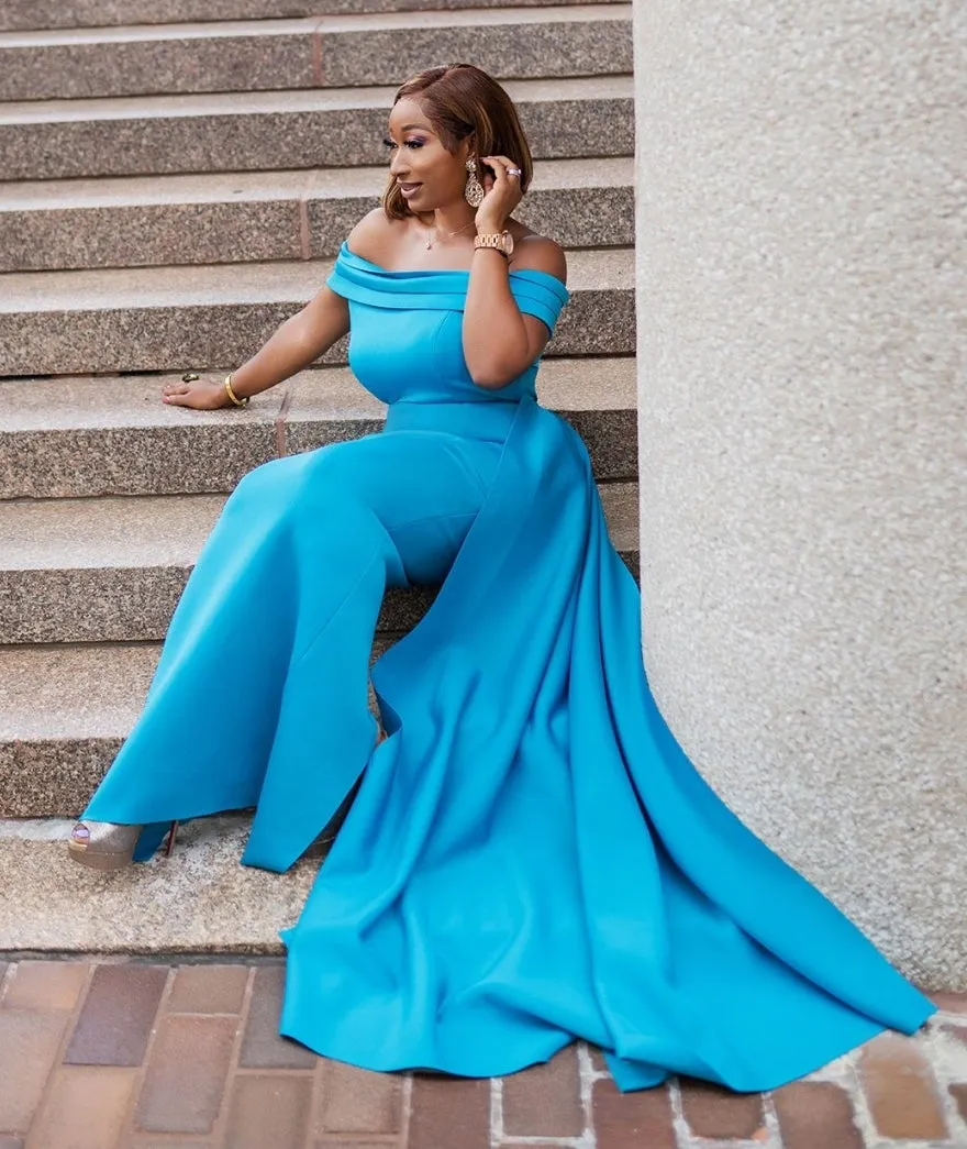 FINAL SALE! Nova Luxe- Side Train Off Shoulder Dress (FINAL SALE! NO RETURN! NO EXCHANGE!)