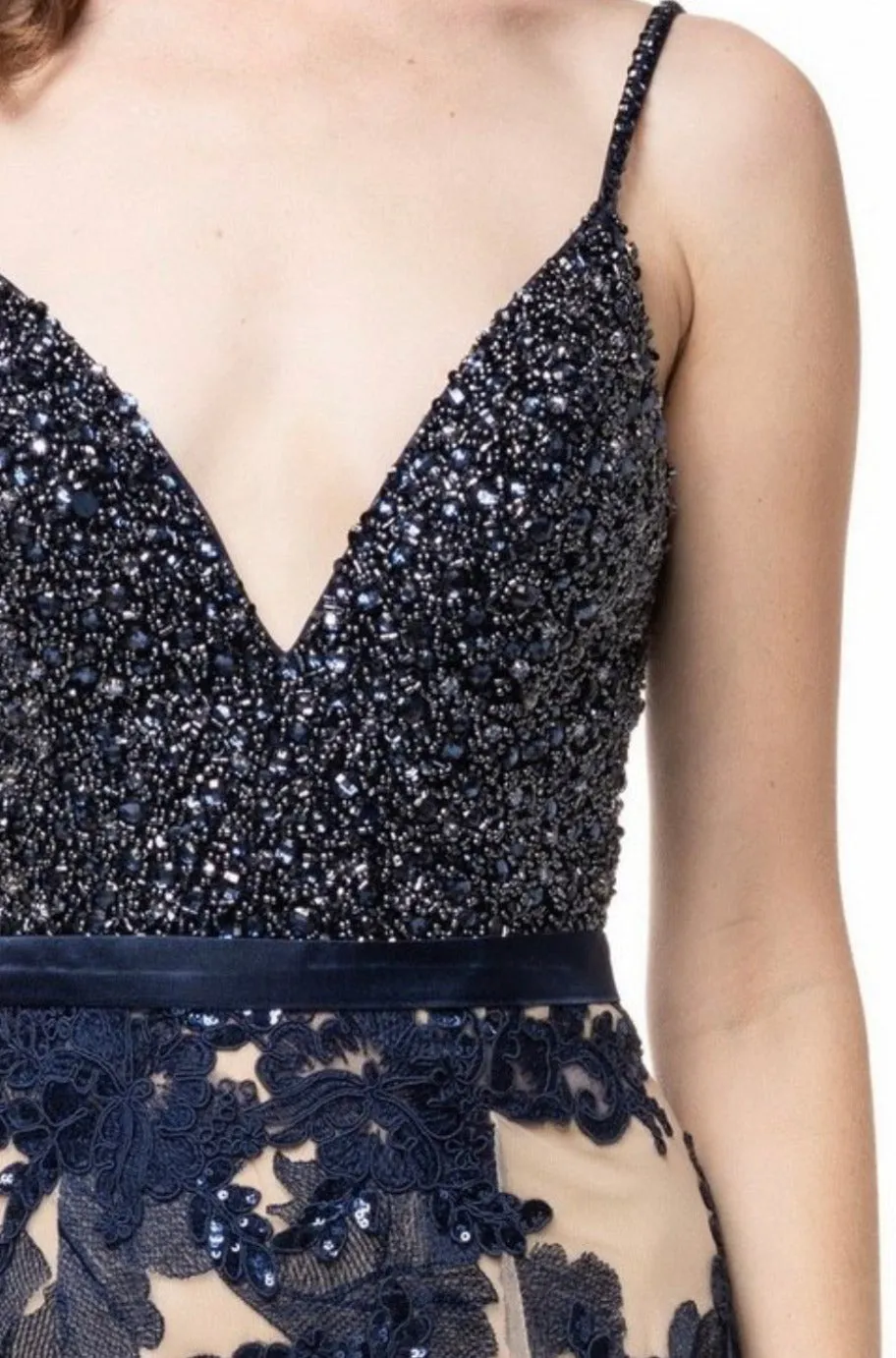 Fiona Navy and Nude Gown