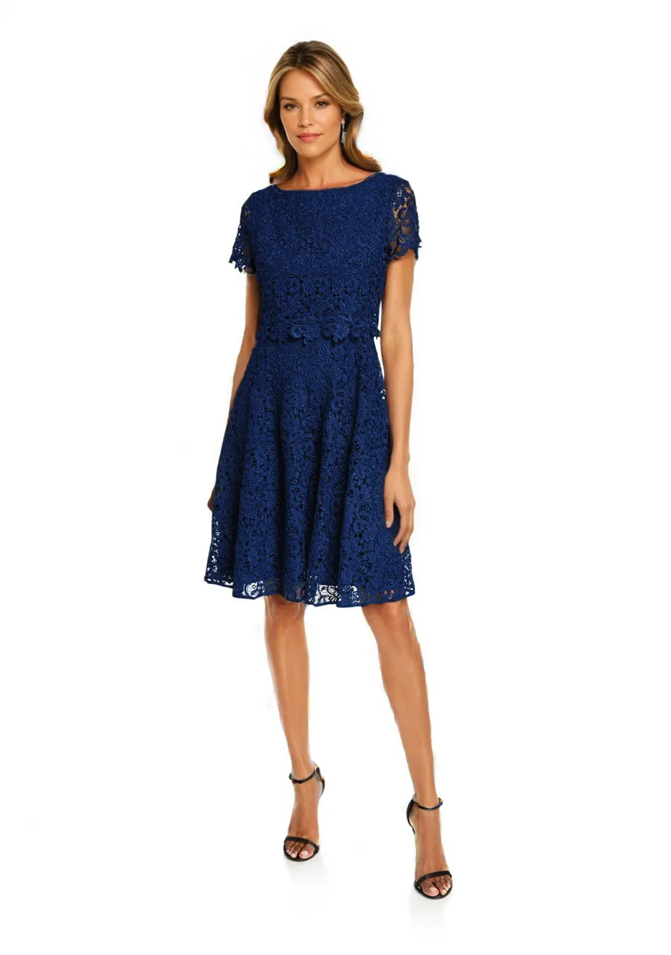 Fit and Flare Popover Lace Dress