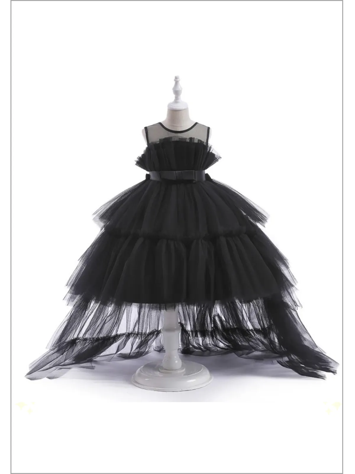 Flawless Frills Trailing Tulle Gown