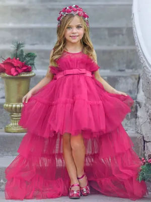 Flawless Frills Trailing Tulle Gown