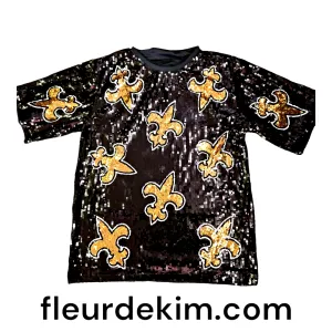 Fleur de lis all over sequin dress