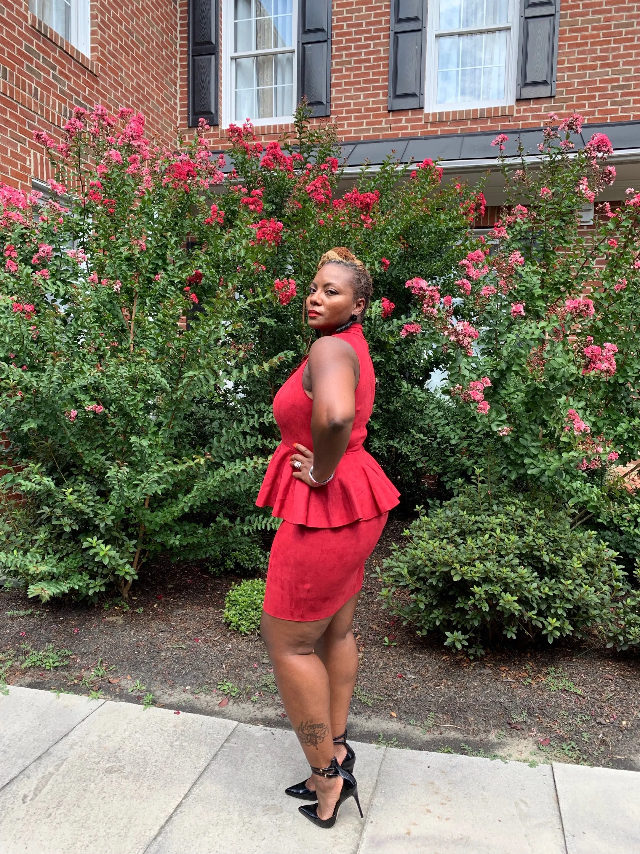 Flower Patch Peplum Dress