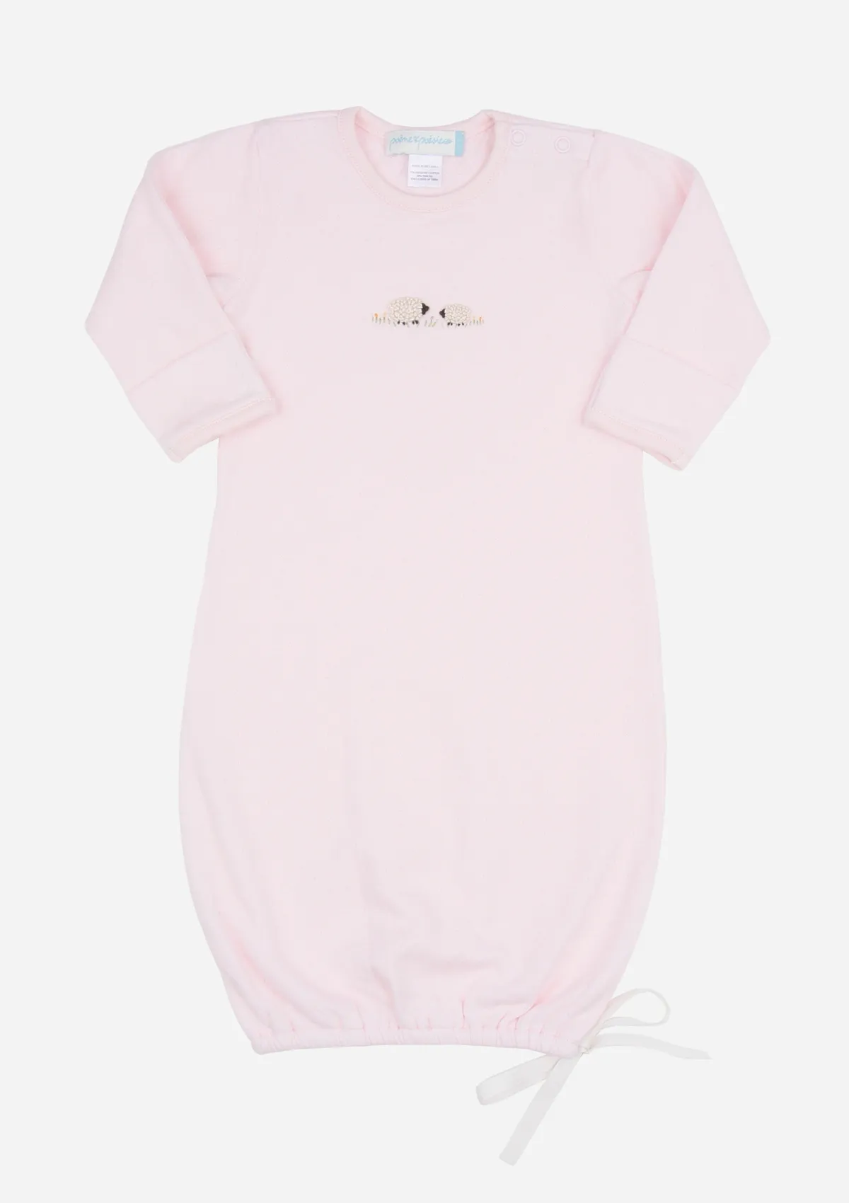 Fluffy Sheep Baby Gown, Blush