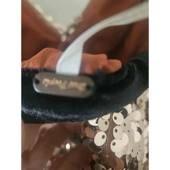 Free People Copper Sequin Dress Size 4 Mini Ruffle Prom