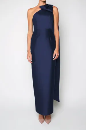 Gabriella Silk and Wool Column Gown