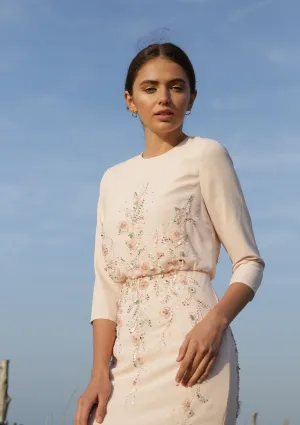 Gabrielle • Embroidered chiffon gown