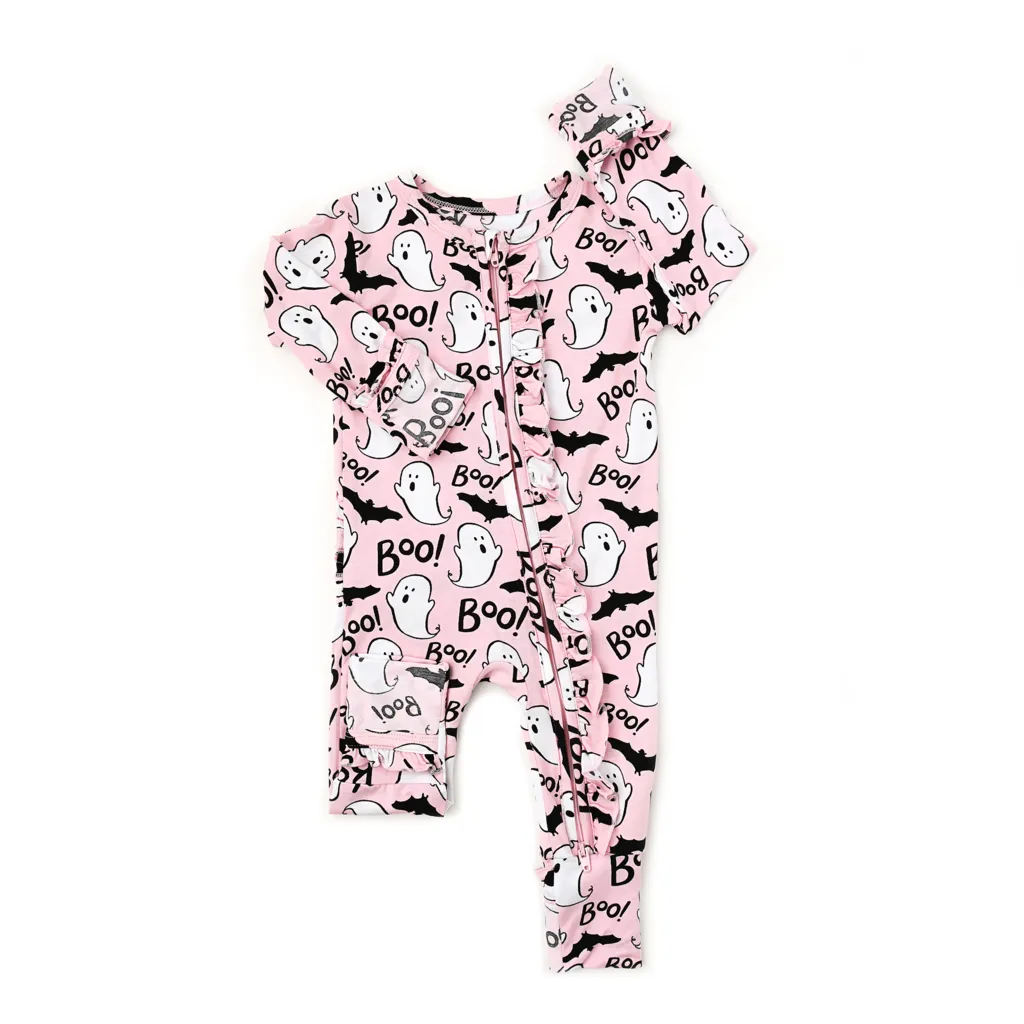 Gigi and Max Boo Ruffle Zip One Piece