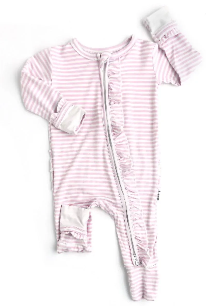 Gigi and Max Izzy Stripe Ruffle Zip One Piece