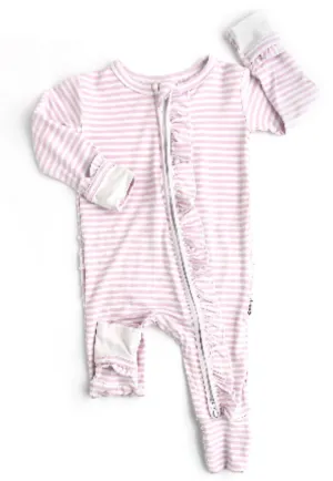 Gigi and Max Izzy Stripe Ruffle Zip One Piece