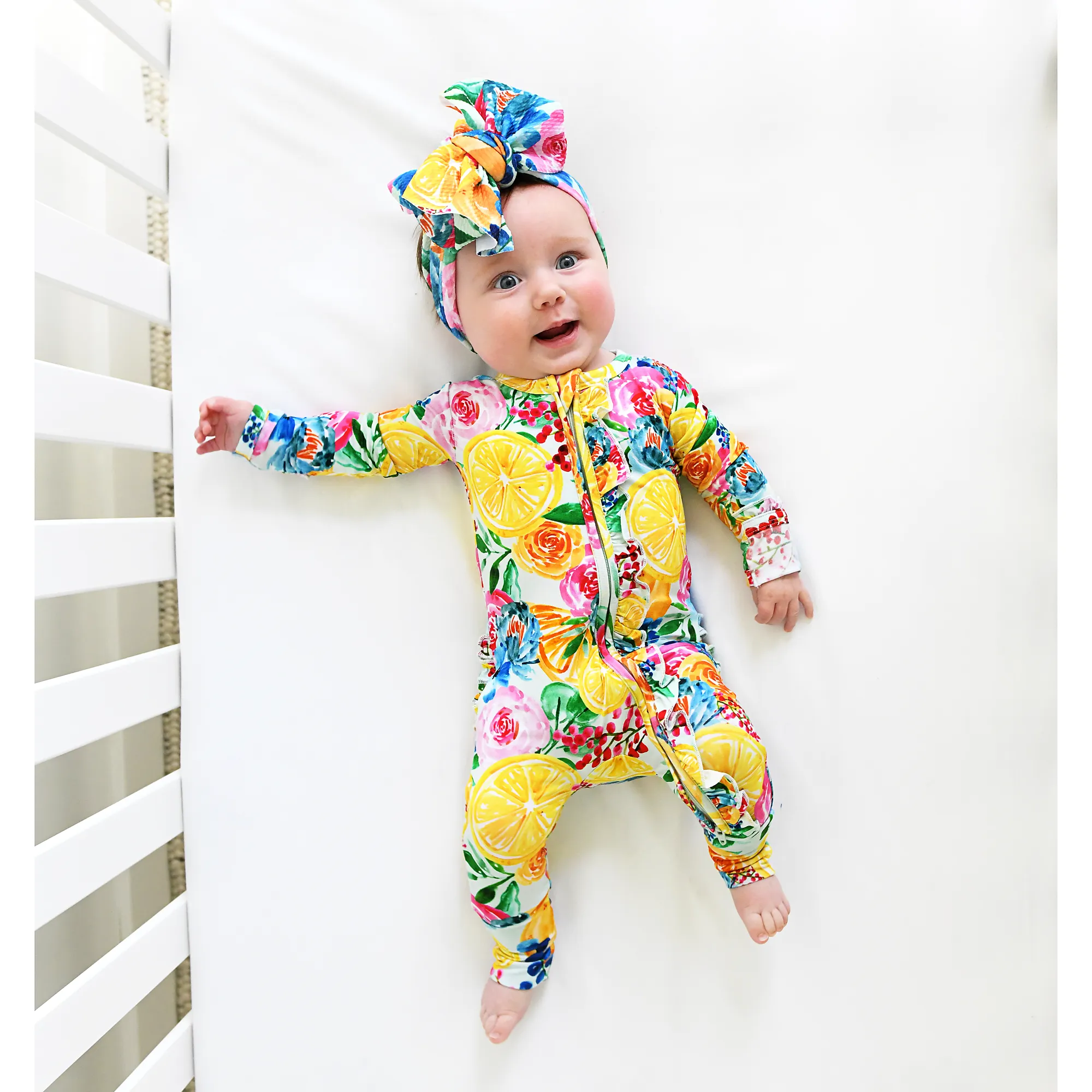 Gigi and Max Lillyana Lemon Ruffle Zip One Piece