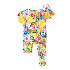Gigi and Max Lillyana Lemon Ruffle Zip One Piece