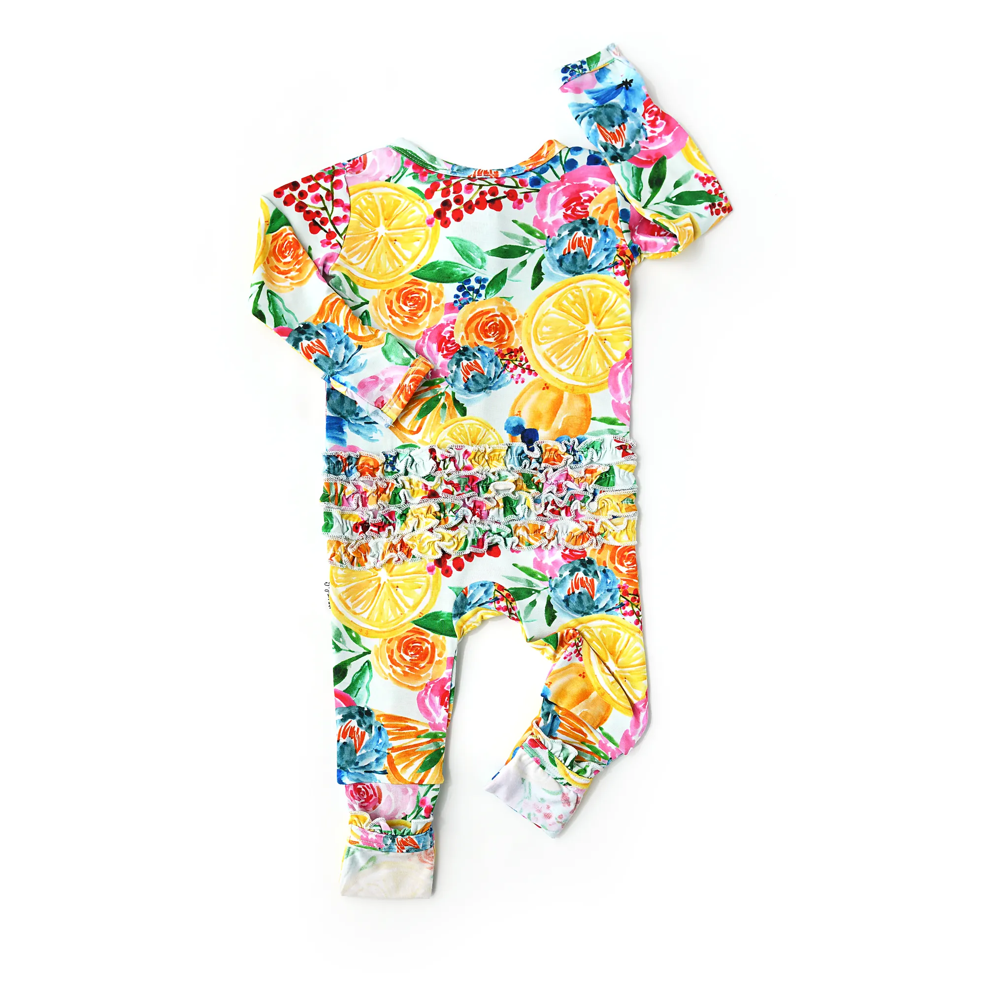 Gigi and Max Lillyana Lemon Ruffle Zip One Piece