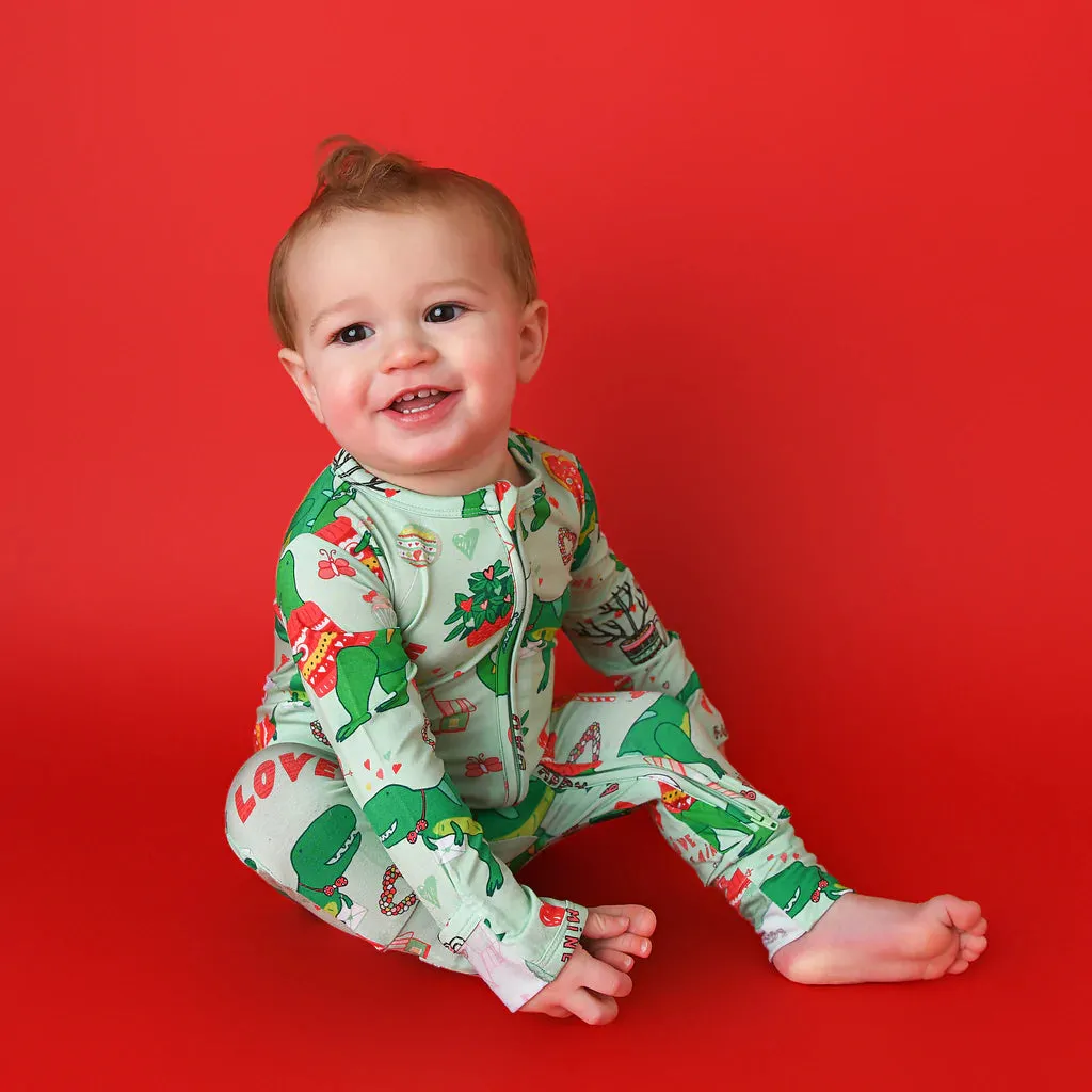 Gigi and Max Rex Green Dino Zip One Piece