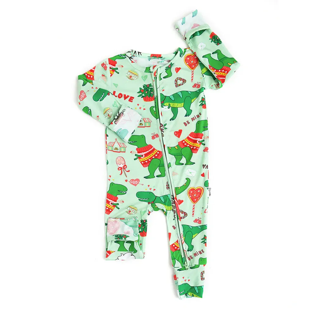 Gigi and Max Rex Green Dino Zip One Piece