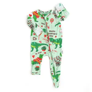 Gigi and Max Rex Green Dino Zip One Piece