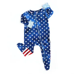 Gigi and Max Tie Dye Stars & Stripes Zip One Piece