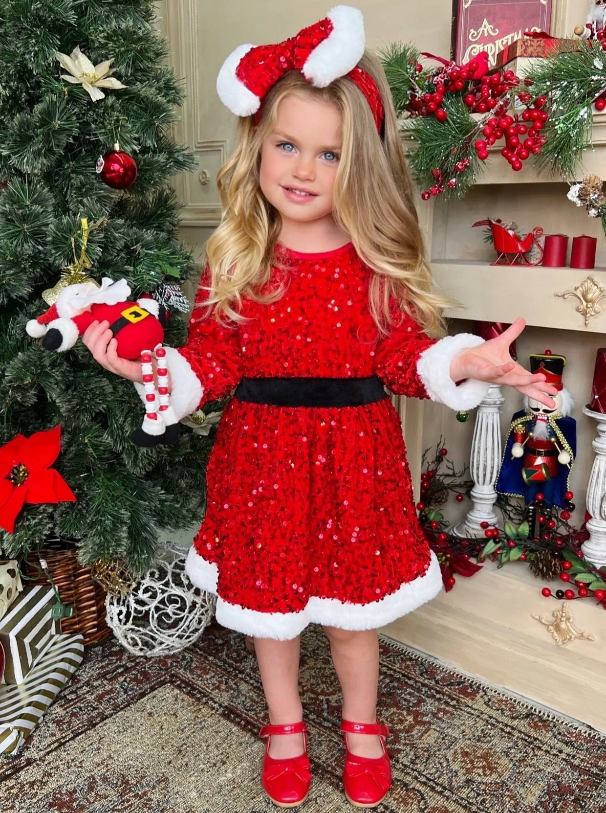 Glitz and Glam Shimmering Santa Dress