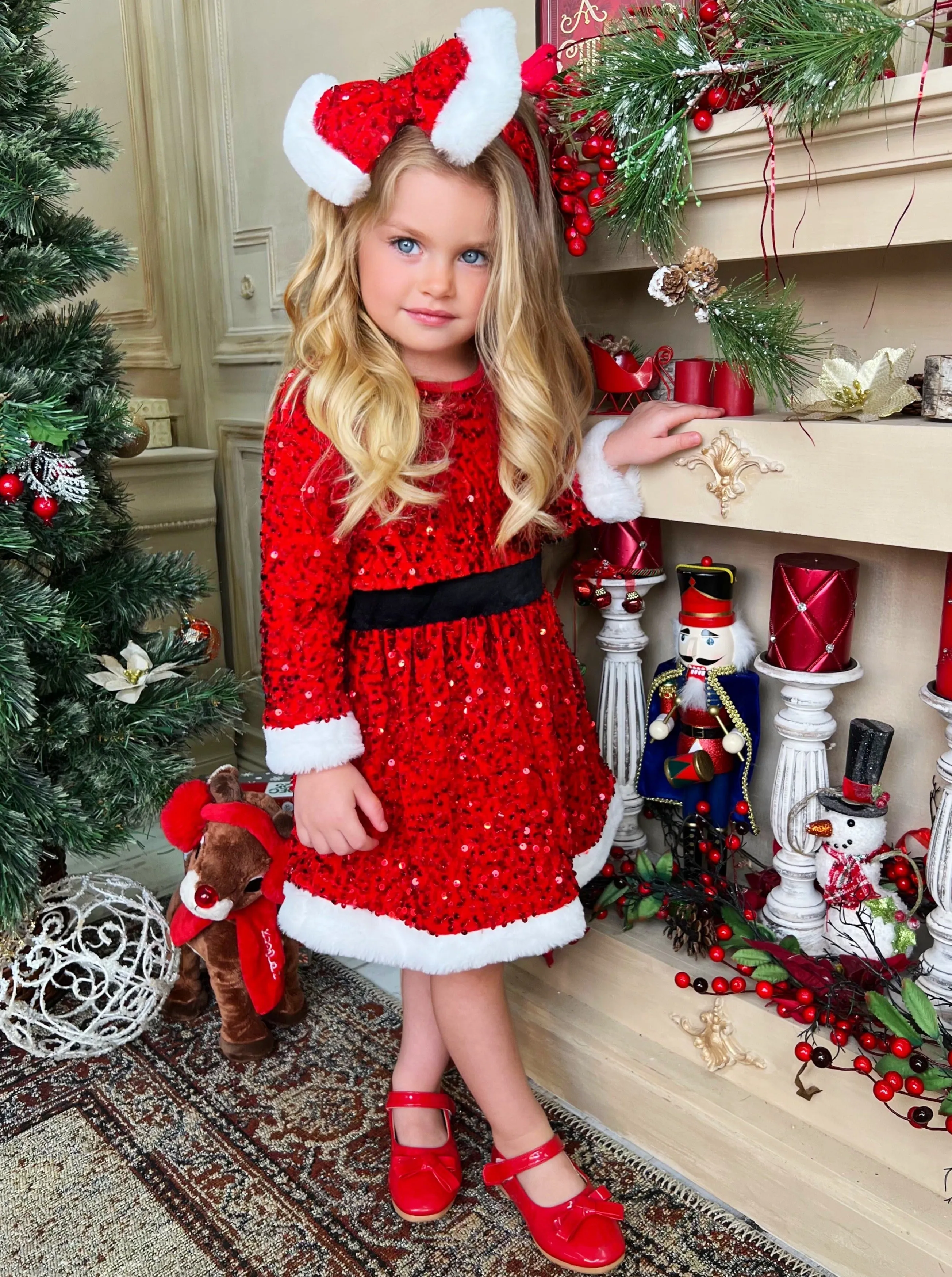 Glitz and Glam Shimmering Santa Dress