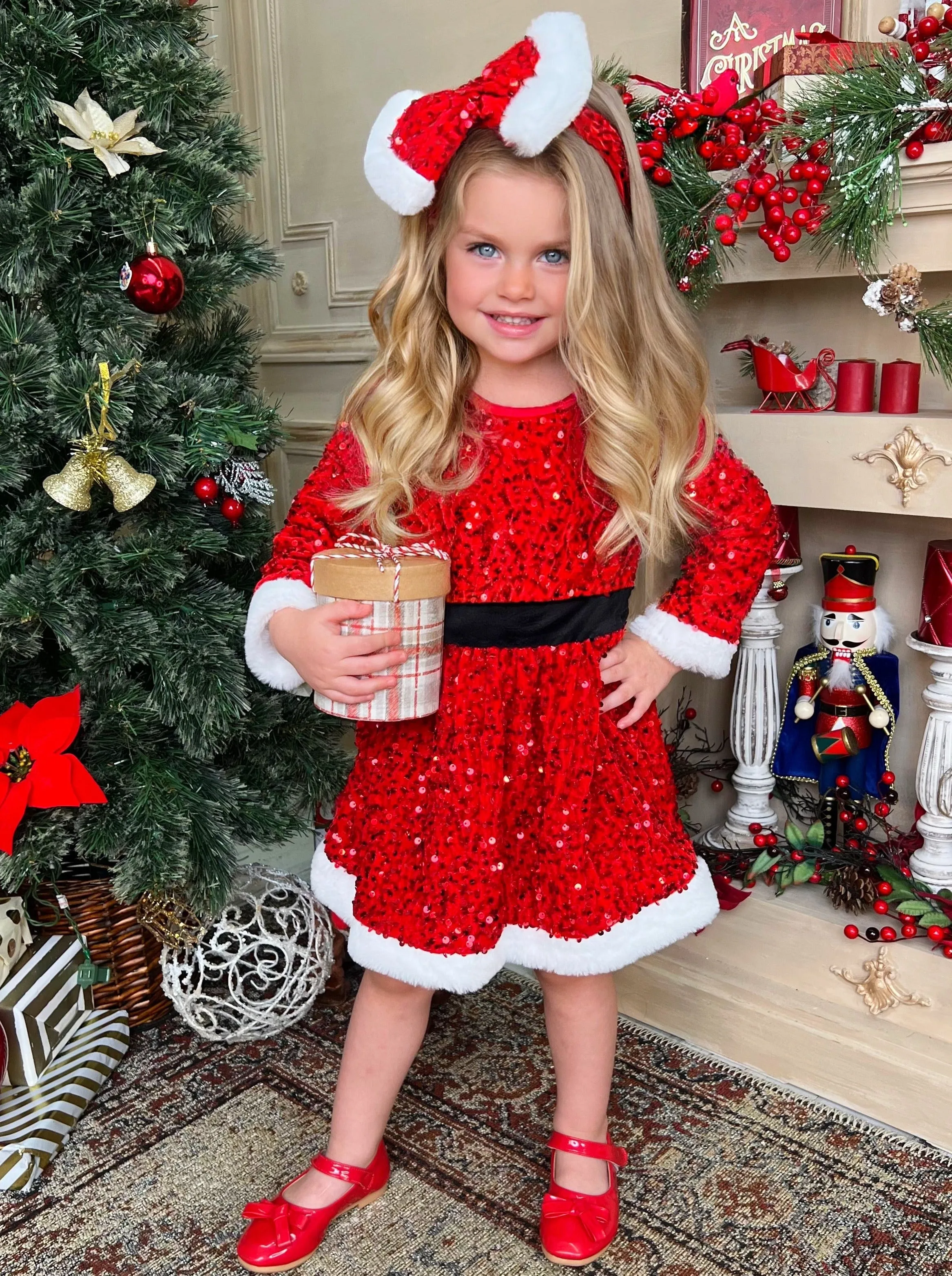 Glitz and Glam Shimmering Santa Dress