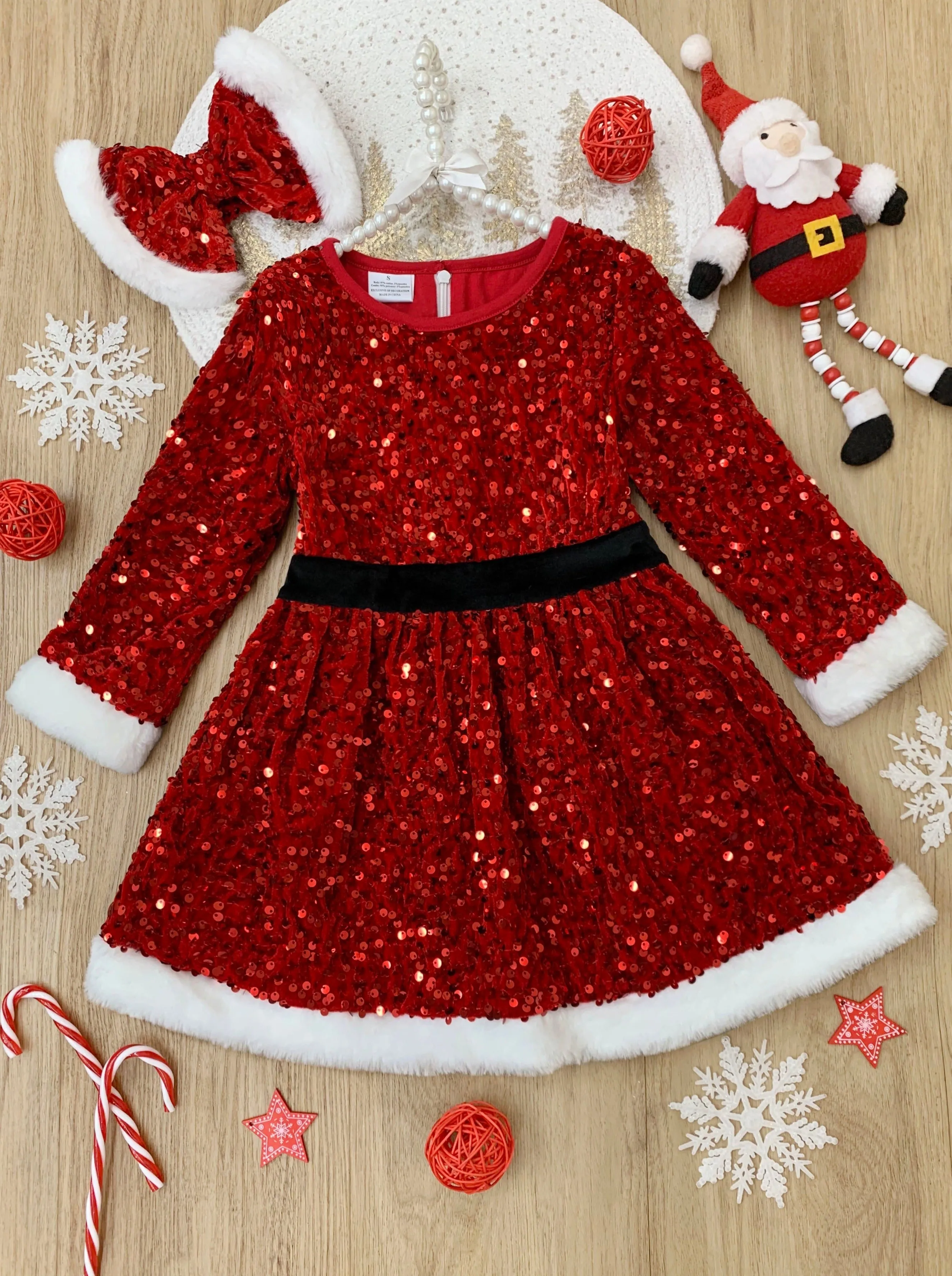 Glitz and Glam Shimmering Santa Dress