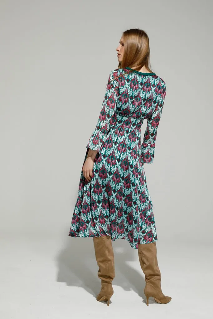 Goa Goa Baroque Print Midi Dress