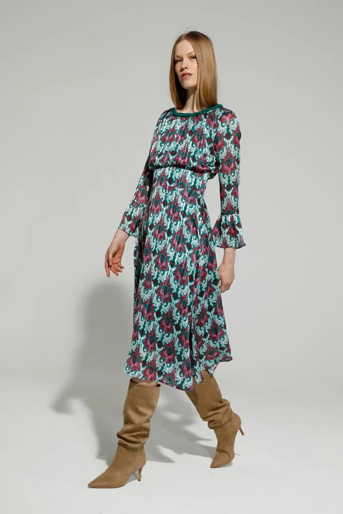Goa Goa Baroque Print Midi Dress