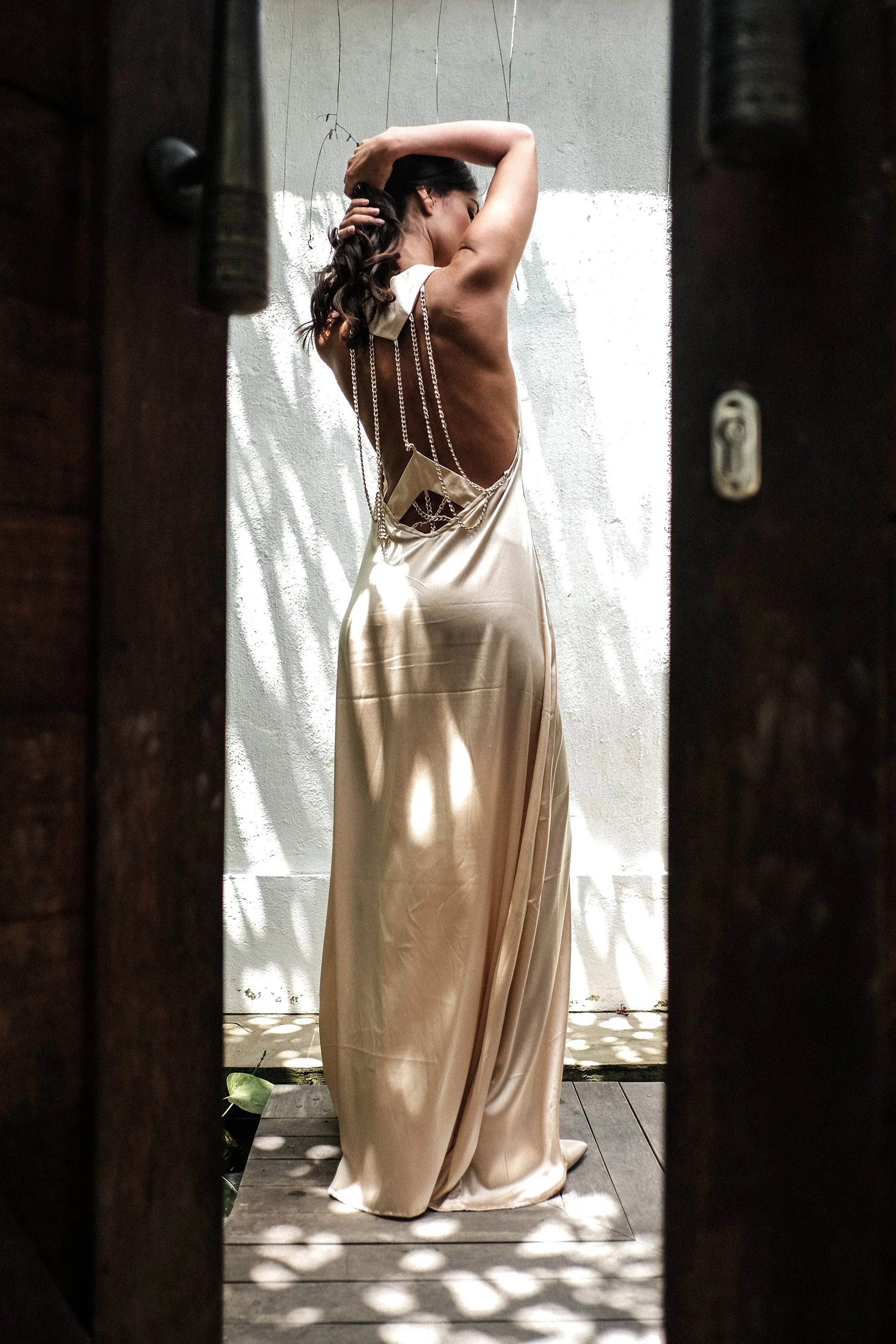 Golden Chain Silk Gown