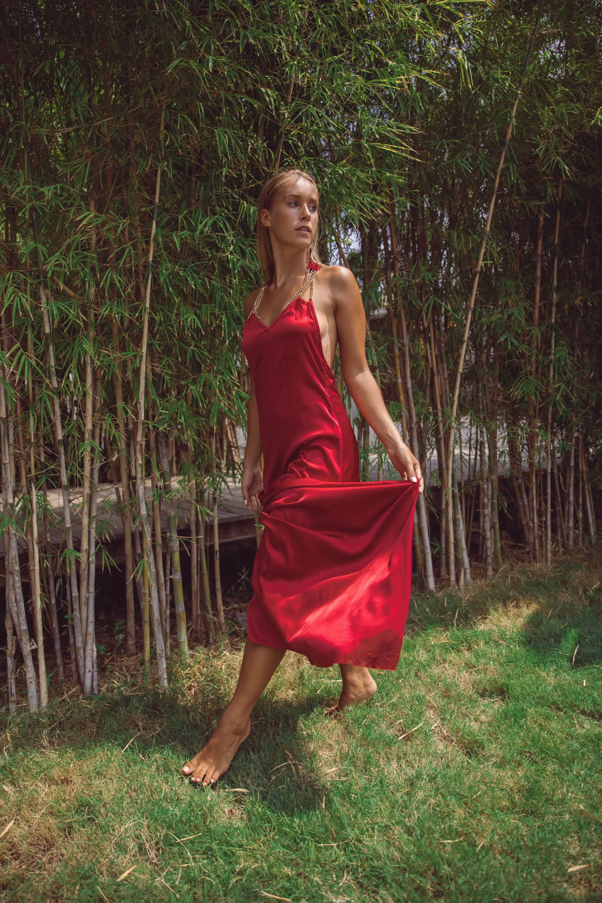 Golden Chain Silk Gown