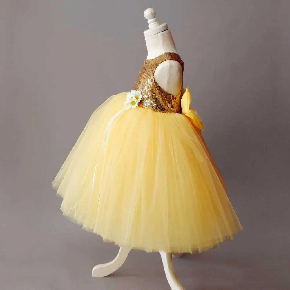Golden Princess Glam Dress - Priority Shipping
