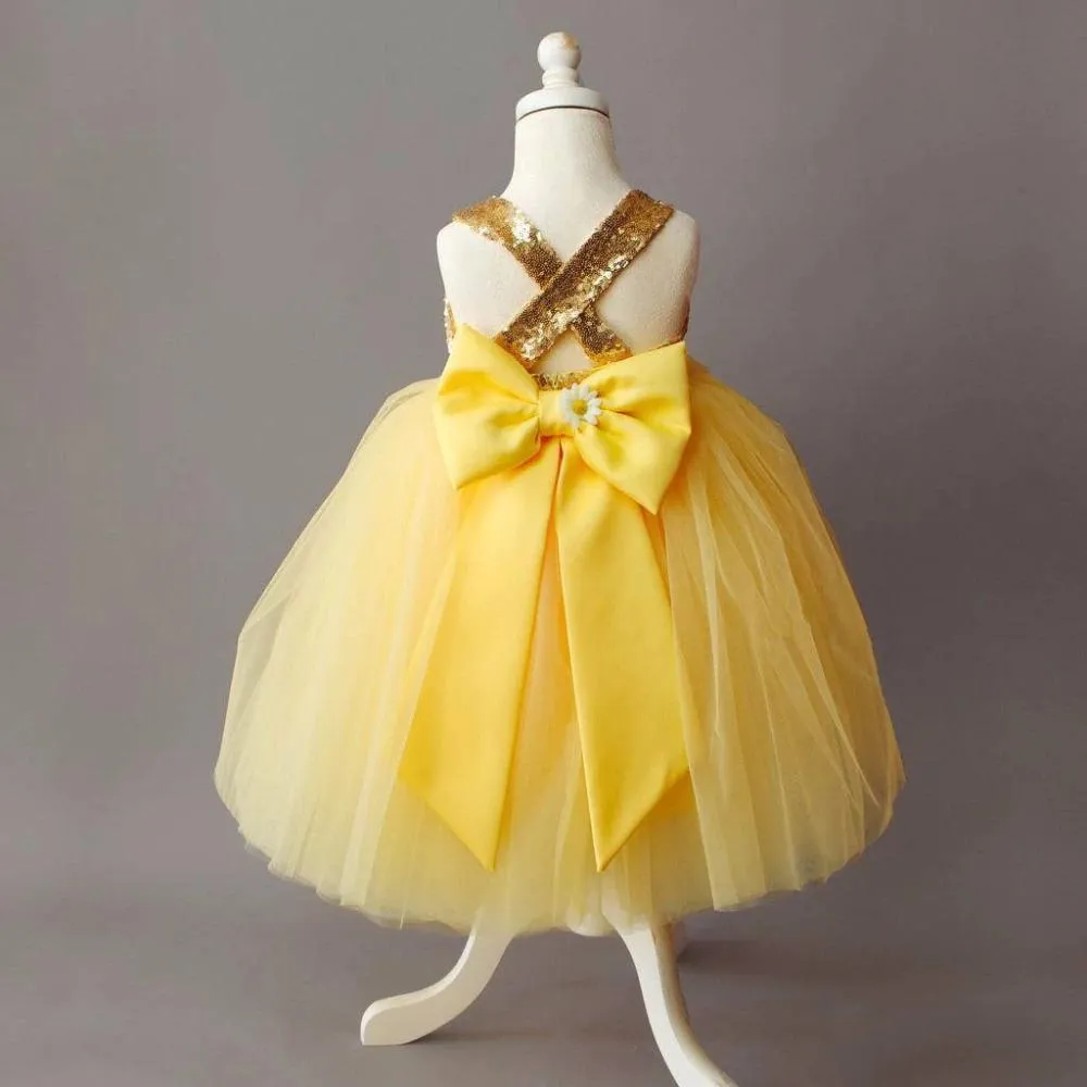 Golden Princess Glam Dress - Priority Shipping