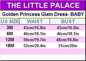 Golden Princess Glam Dress - Priority Shipping
