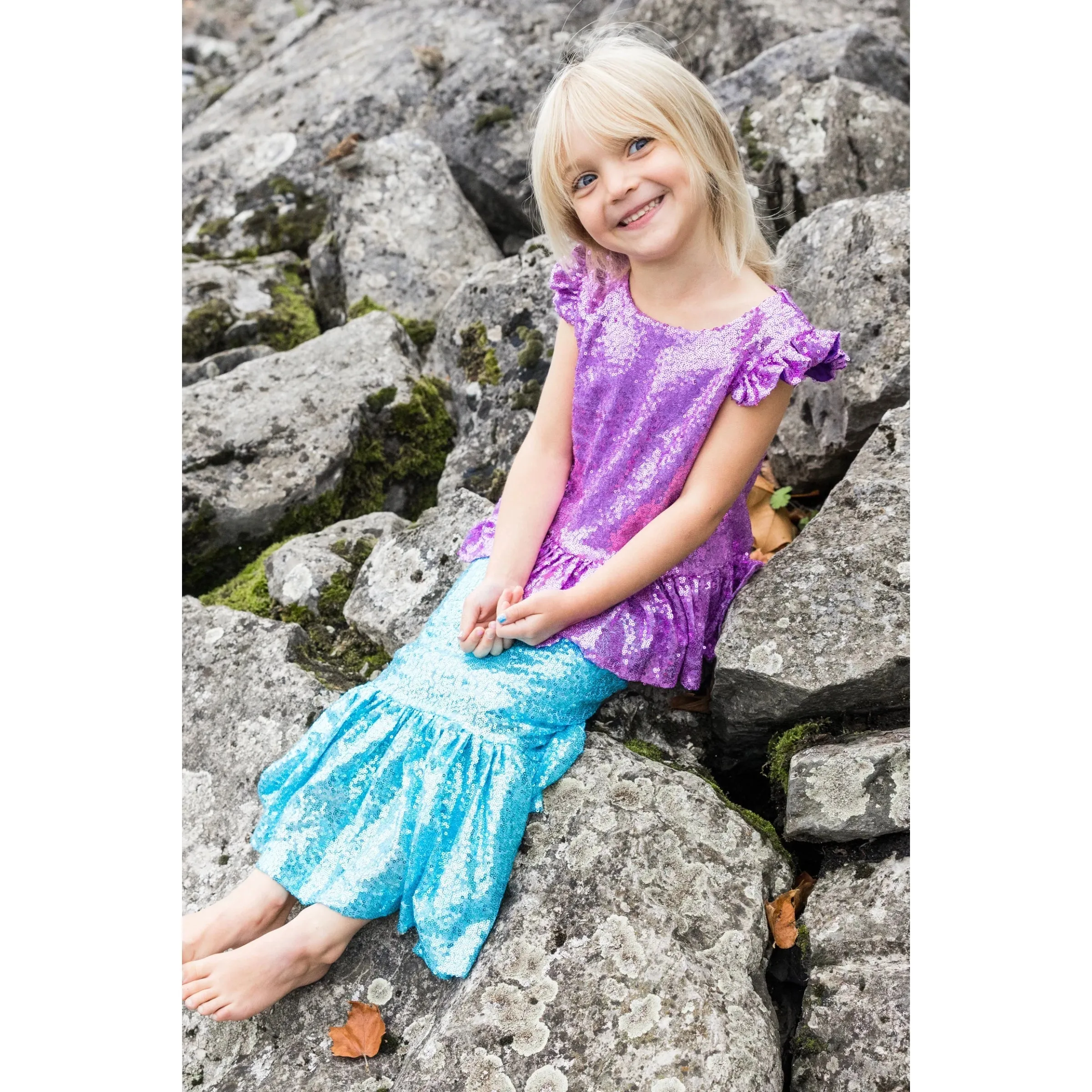Great Pretenders Sequins Sparkle Mermaid Top & Skirt Set