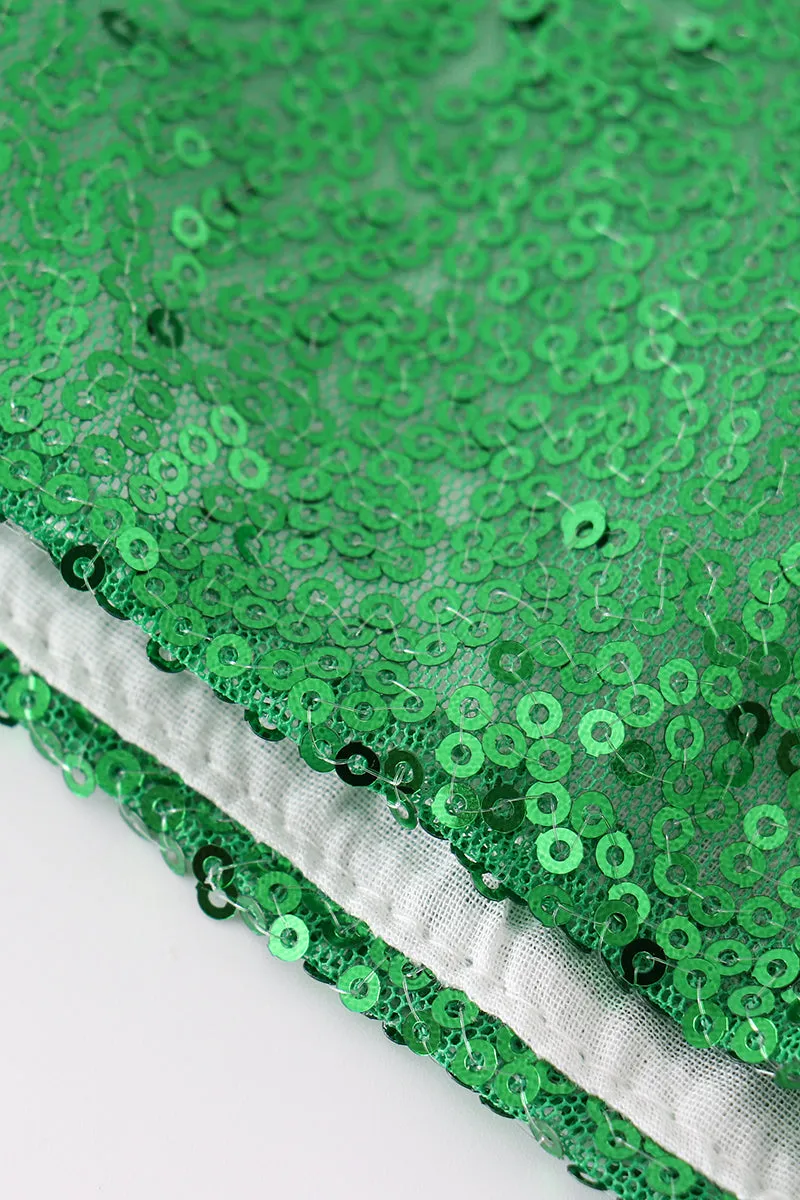 Green Sequin Mardi Gras Girl Skorts