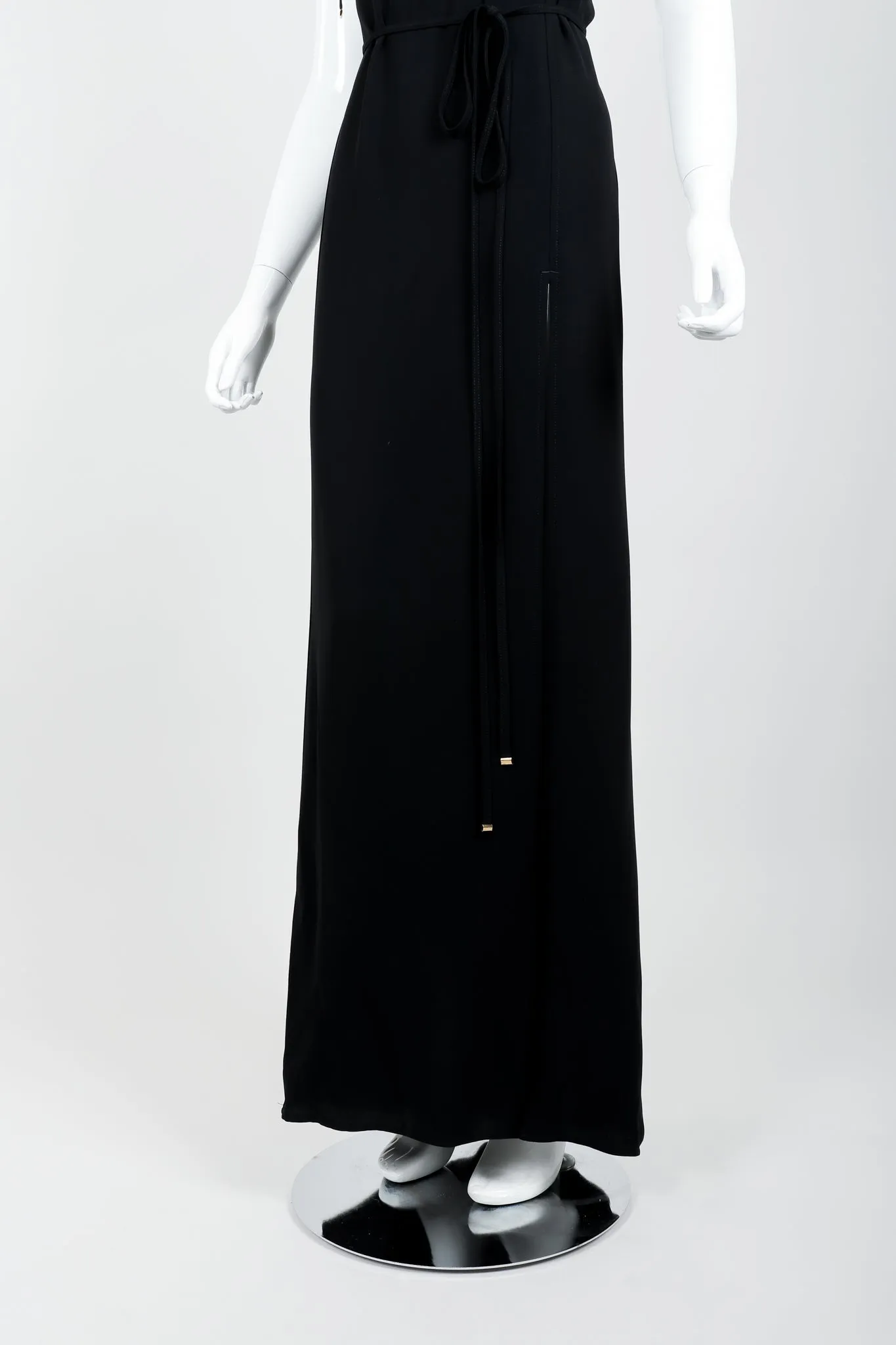 Grommet Strap Slit Gown