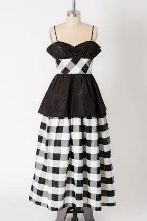 Gunne Sax Gingham Taffeta Gown