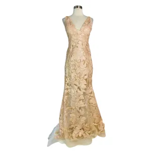 JOVANI Long Fitted Gown Gold Size Style 60283 Size 4