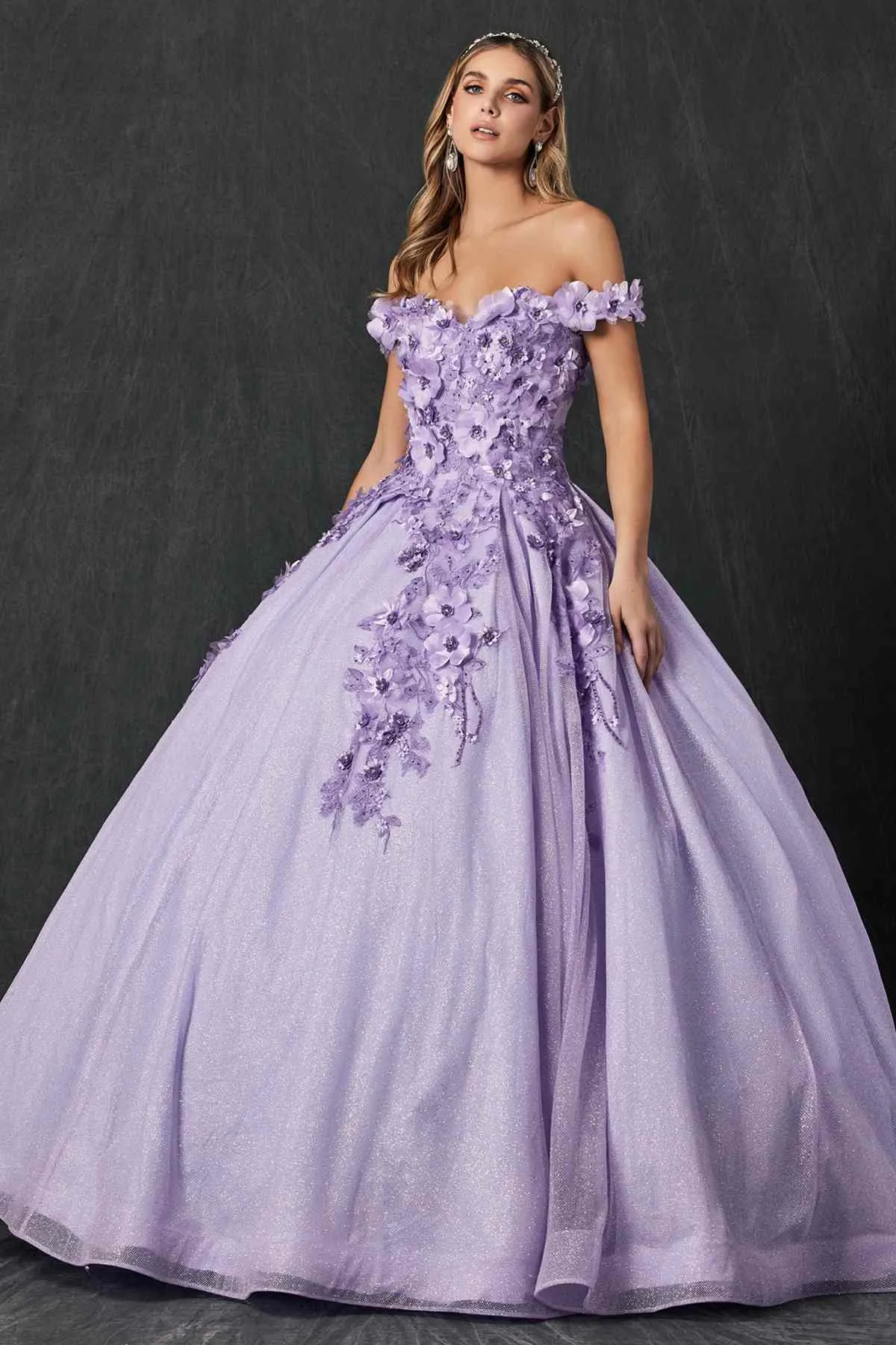 Juliet 1433 Dress Quinceanera Ball Gown 3D Floral Embroidered