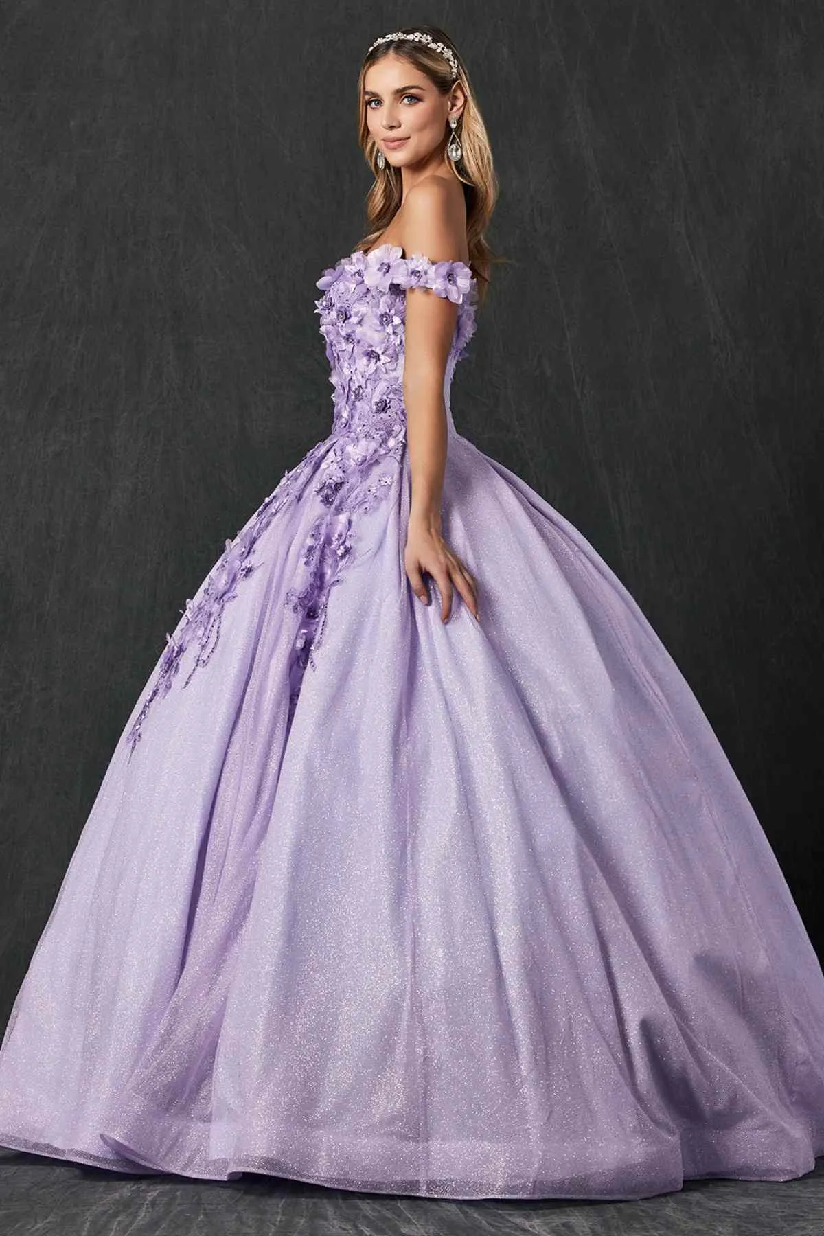 Juliet 1433 Dress Quinceanera Ball Gown 3D Floral Embroidered