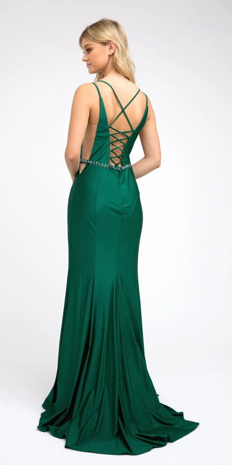 Juliet 239 Fit and Flare Long Dress with Stylish Back