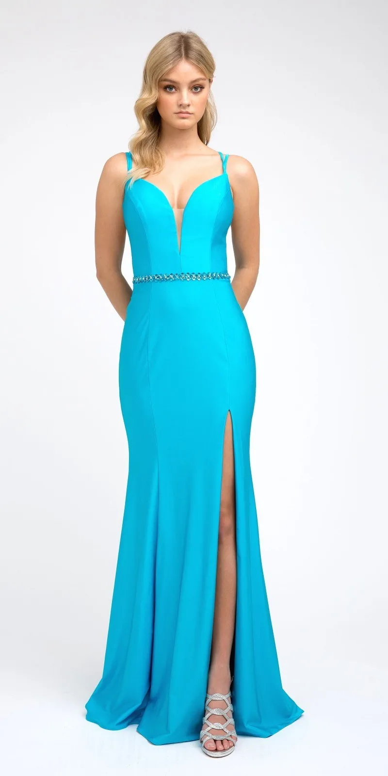 Juliet 239 Fit and Flare Long Dress with Stylish Back