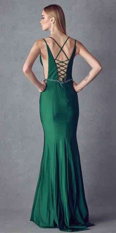 Juliet 239 Fit and Flare Long Dress with Stylish Back