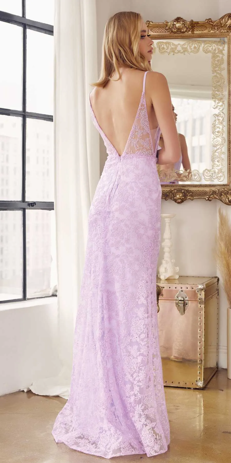 Juliet 272 Embroidered Lace With Stone Accents Fitted Dress